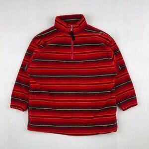 •Vintage• Gap 90s Pro Fleece Quarter Zip Pullover in Sunset Stripe XS (4-5)